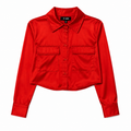 Camisa Satinada Roja ❤️ (Talla S) *nueva*