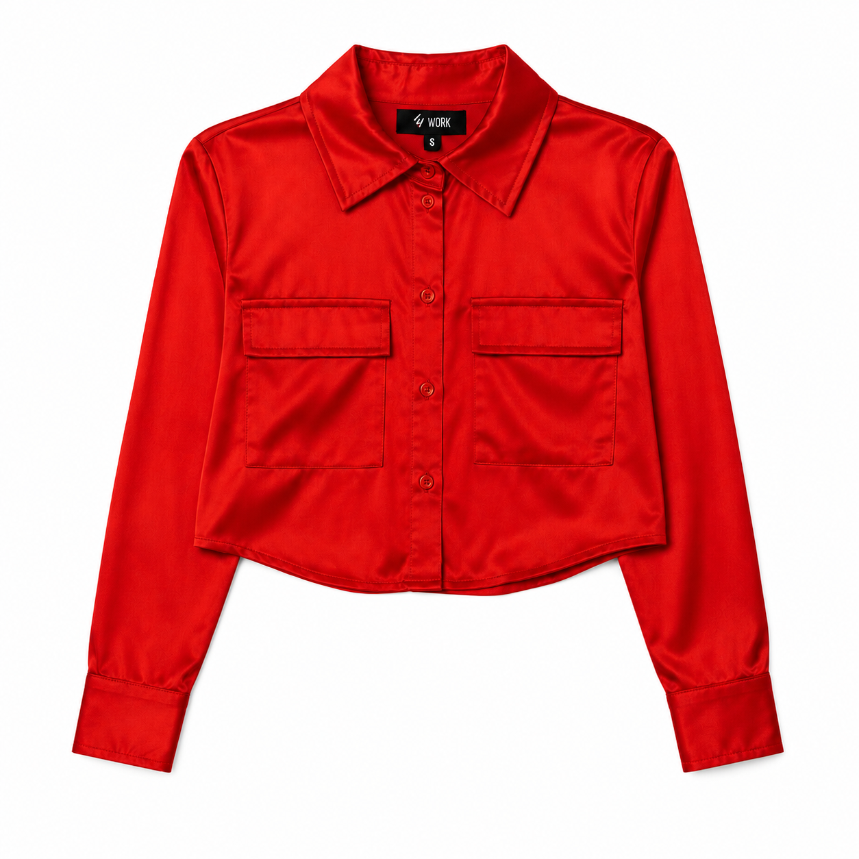 Camisa Satinada Roja ❤️ (Talla S) *nueva*